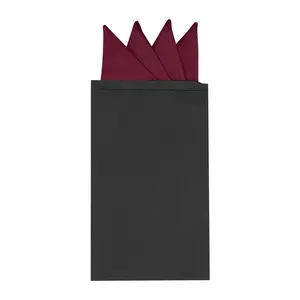 INSPIRE CHIC Men's Pre-Folded Pocket Squares on Card Solid Triangles Suit Handkerchief