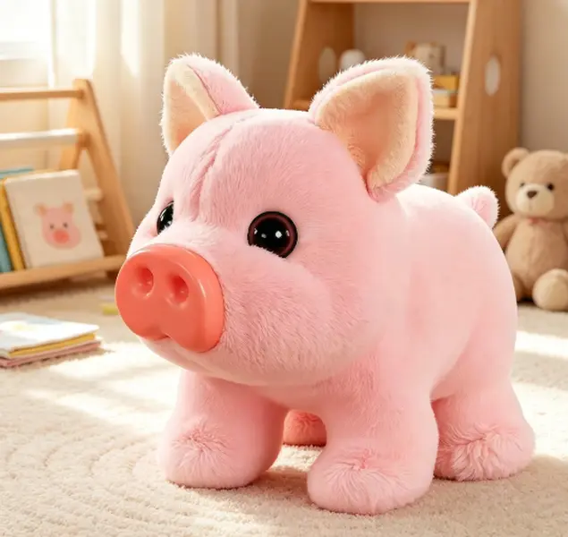 Summer Vitality Electric Plush Cute Pig Toy, Realistic Sound Interactive Electronic Pet Stuffed Animal, Limited TimeGift for Kids
