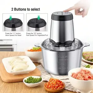 Stainless Steel Meat grinder electric machine, Food Processors,for Baby Food, Meat, Onion, Vegetables Essential kitchen items for Family Cooking