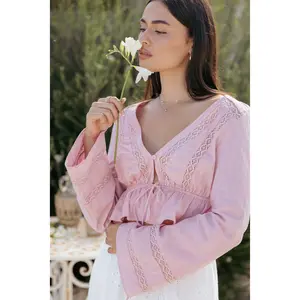 Reed Long Sleeve Top - Pink