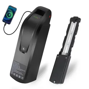 UAZ 36V 20Ah E-Bike Battery with 40A BMS 5-Pin Down Tube USB LED Safe Lock for Adults Electric Bike Scooter Road Bike Folding E-Bike