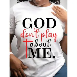 Plus Size Cotton T-shirt Featuring God Is Not Kidding Me About This Christian Faith Statement Unisex Design with Religiously Inspired Message a Creative Spiritual Gift Suitable for Any Holiday or Celebration for Friends and Family