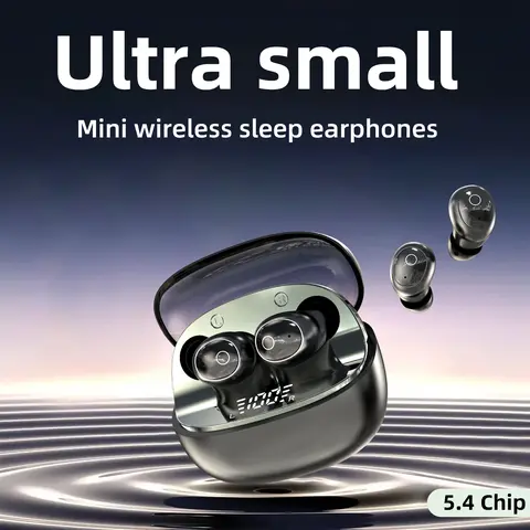 INSONIXN invisible mini earphones, sleep wireless Bluetooth small ear compact and low-key hidden earphones, touch control, high fidelity sound quality, suitable for cycling, sports, office, perfect gift
