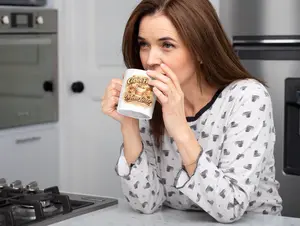 11oz Sturdy Ceramic Coffee Mug - Reusable, Glossy, BPA-Free, Microwave-Safe, Washable Mom Graphic Mug with "Coffee First Mom Later" Design, Ceramic Mugs, Coffee Mugs
