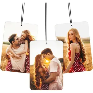 3Pcs Customized air freshener with pictures - Personalized customized car aromatherapy sheet, double-sided printing, customized air freshener for car wardrobe and bathroom accessories, preferred gift for loved ones, friends, and family, Father's Day gift
