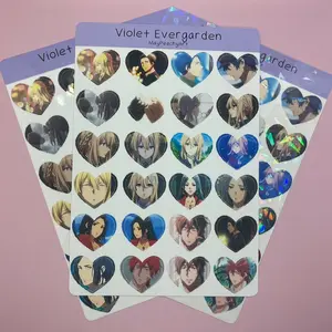 Evergarden Anime Heart Sticker Sheet