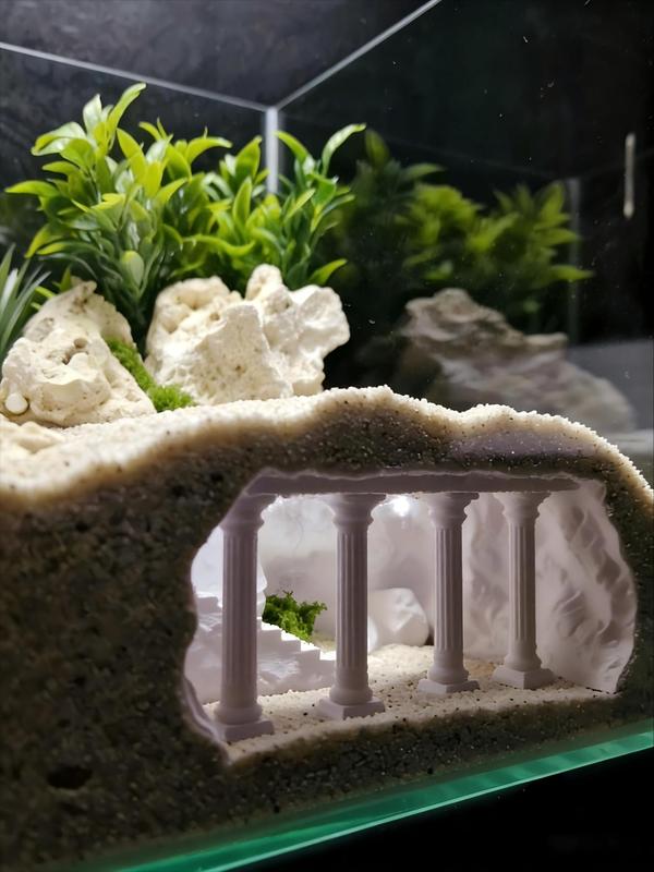 3D Printed Palace Castle Fish Cave, Aquarium Decor for Fighting Fish, Peacock Fish, Small Fish, Perfect Gift for Fish Lovers