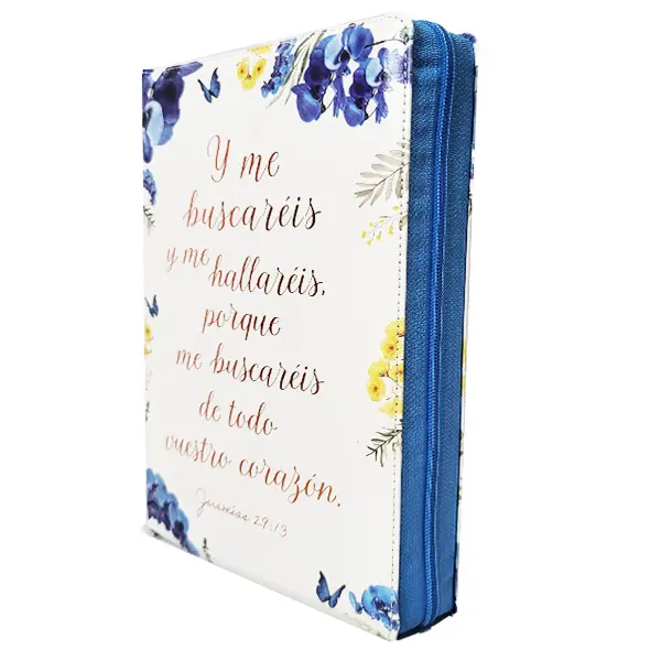 Biblia Reina Valera 1960 de estudio para mujer Arcoiris 16pt color blanco con flores Edicion Especial de Coleccion Celestial