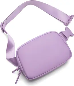 Belt Bag Fanny Pack Crossbody Bags for Women Two-Way Zip Closure Fashion  Packs with Adjustable Strap Gifts for Teenage Girls Sister Gifts Trend Stuff (Lavender)
