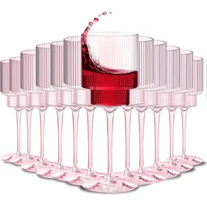 Plastic Goblets  Glasses - 12Oz   Glasses Origami Unbreakable Clear Plastic  Glasses Recyclable Shatterproof   Cups for Parties & Weddings ( 1)