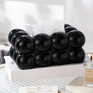 Modern Cloud-Shaped Glossy Plastic Tissue Box, Fashion Home Decor, Suitable for Kitchen Bedroom Living Room, Bubble Design
