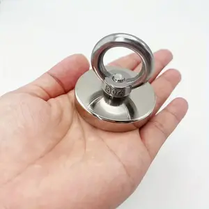 Neodymium Magnets, Strong Magnetic, Extra Industrial Magnets for Fishing, Salvage, Workshop, Construction, Threaded Shaft, Ideal for Rivers, Heavy Lifting