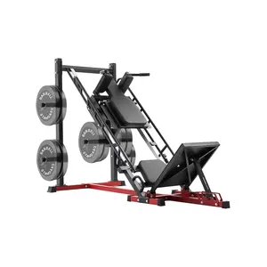 fathersdaygift VEVOR Leg Press Hack Squat Machine, Adjustable Leg Press Combo with Linear Bearing and Weight Storage, Lower Body Special for Home Gym, Leg Exercise Equipment for Quads, Hamstring, Glutes, Calve