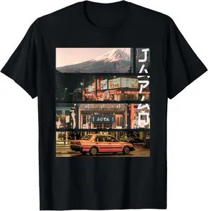 100% Cotton Aesthetic Style Vaporwave Japan 80s 90s Tokyo Osaka street T-Shirt