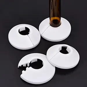 10pcs Decorative Heating Pipe Covers - Durable Plastic Black & White Cooling Pad Pipe Caps for Floor/Wall, Fit, Conceal Pipes, Modern Home Decor, Wall Decoration, Minimalist Style, Functional Design, Wall Accents, Renovation Projects