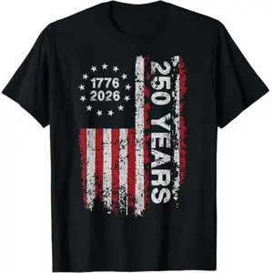 250 Years America Anniversary T-Shirt, 250th Independence Day Freedom Tee, Patriotic USA Shirt, Celebrate American Freedom Graphic Tee