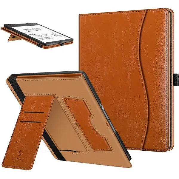 Fintie Foldable Stand Case for Kindle Scribe 10.2"/11" (1st/2nd/3rd Gen) & Kindle Scribe Colorsoft, with Pen Slot, Auto-Wake/Sleep - Durable PU Leather Kindle Accessories