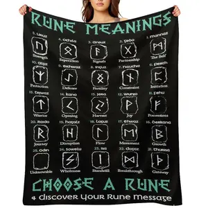 Rune Scape Retro Blanket, RuneScape Ancient Characters Graphic Softy Cozy Lightweight Ultra Flannel Throw Blanket for Livingroom, Couch, Sofa, Camping, Idea for Birthday, New Year, Christmas Gifts