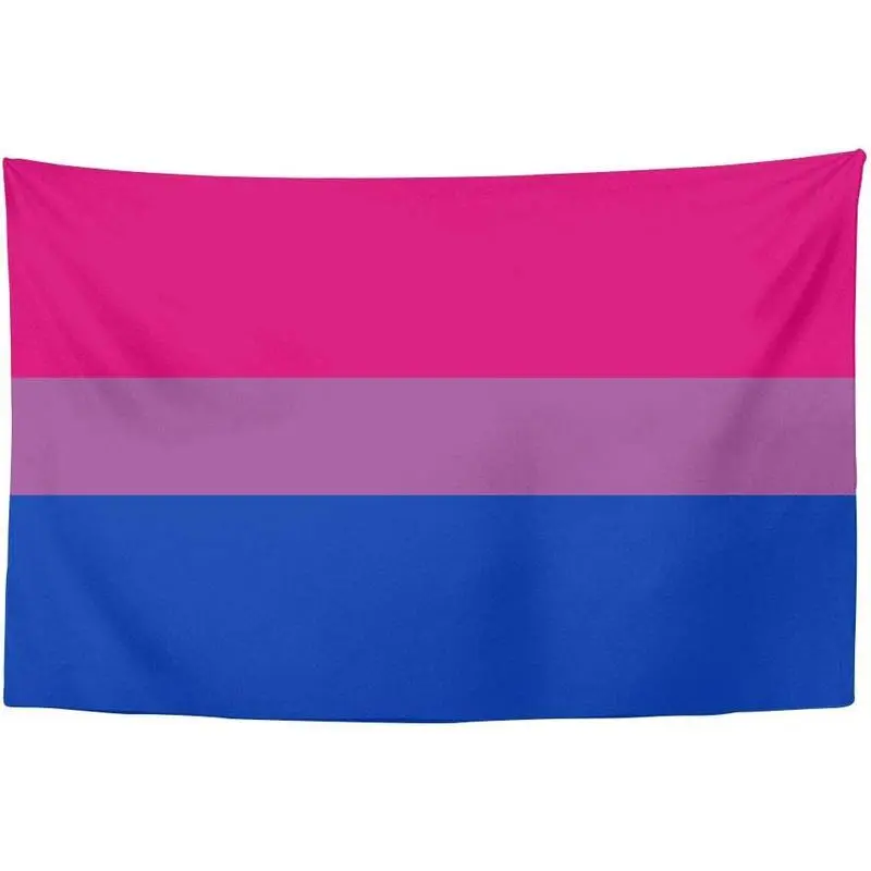 Bisexual Pride Flag Tapestry - Lightweight Hanging Accessible Tapestries, 60x40in Hand Wash Safe Home Decor Wall Art for Living Room, Beach