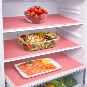 10Pcs Refrigerator Liners – Washable Fridge Shelf Mats for Cupboard, Cabinet & Drawer Organization (Pink)