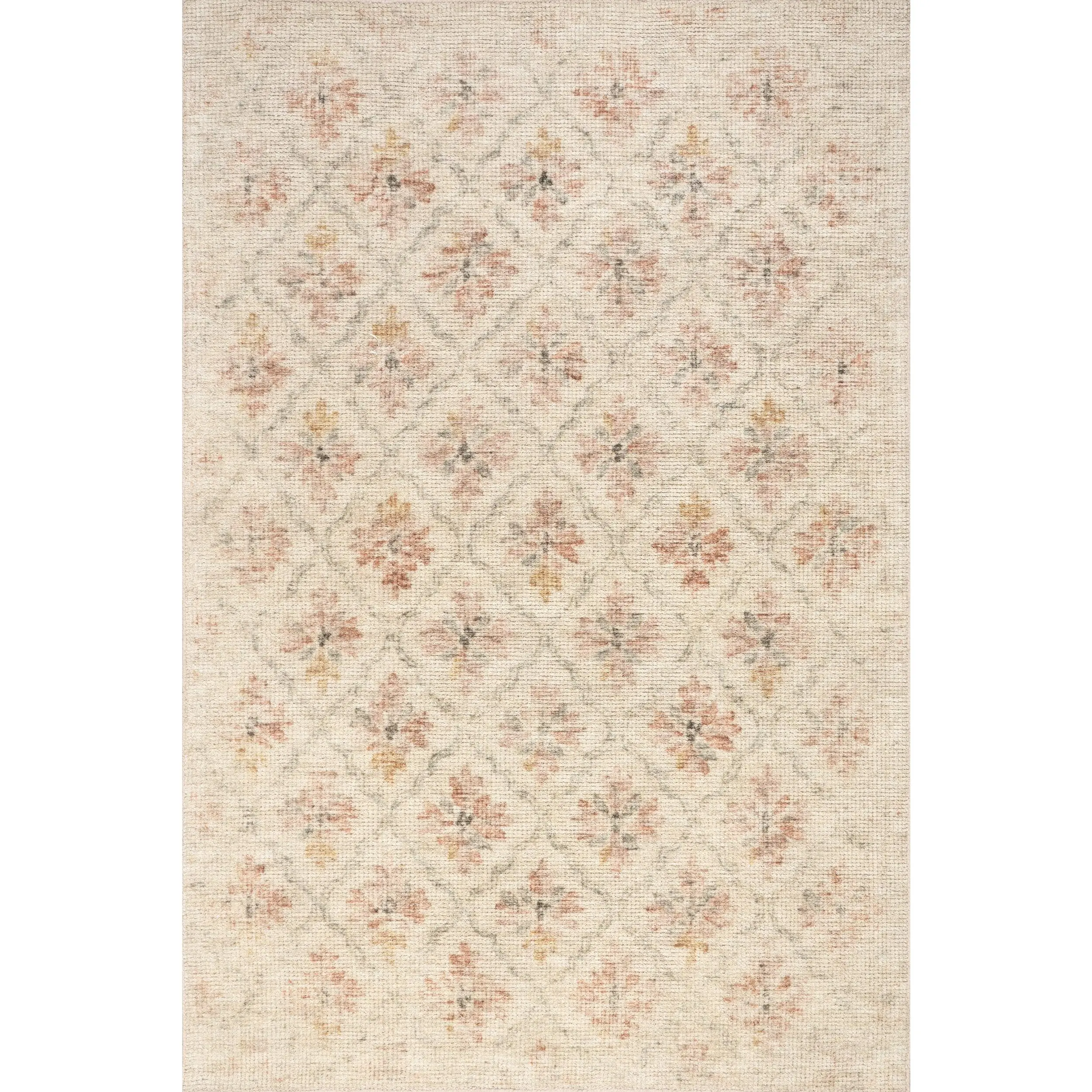 Padma Lakshmi Elizabeth Hand-Tufted Vintage Medallion Wool-Blend Area Rug, Artisanal Handmade Aesthetic Rug for Living Room Decor & Home Decor Items