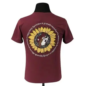 Buc-ee's "Sunflower Positivity" Maroon T-Shirt