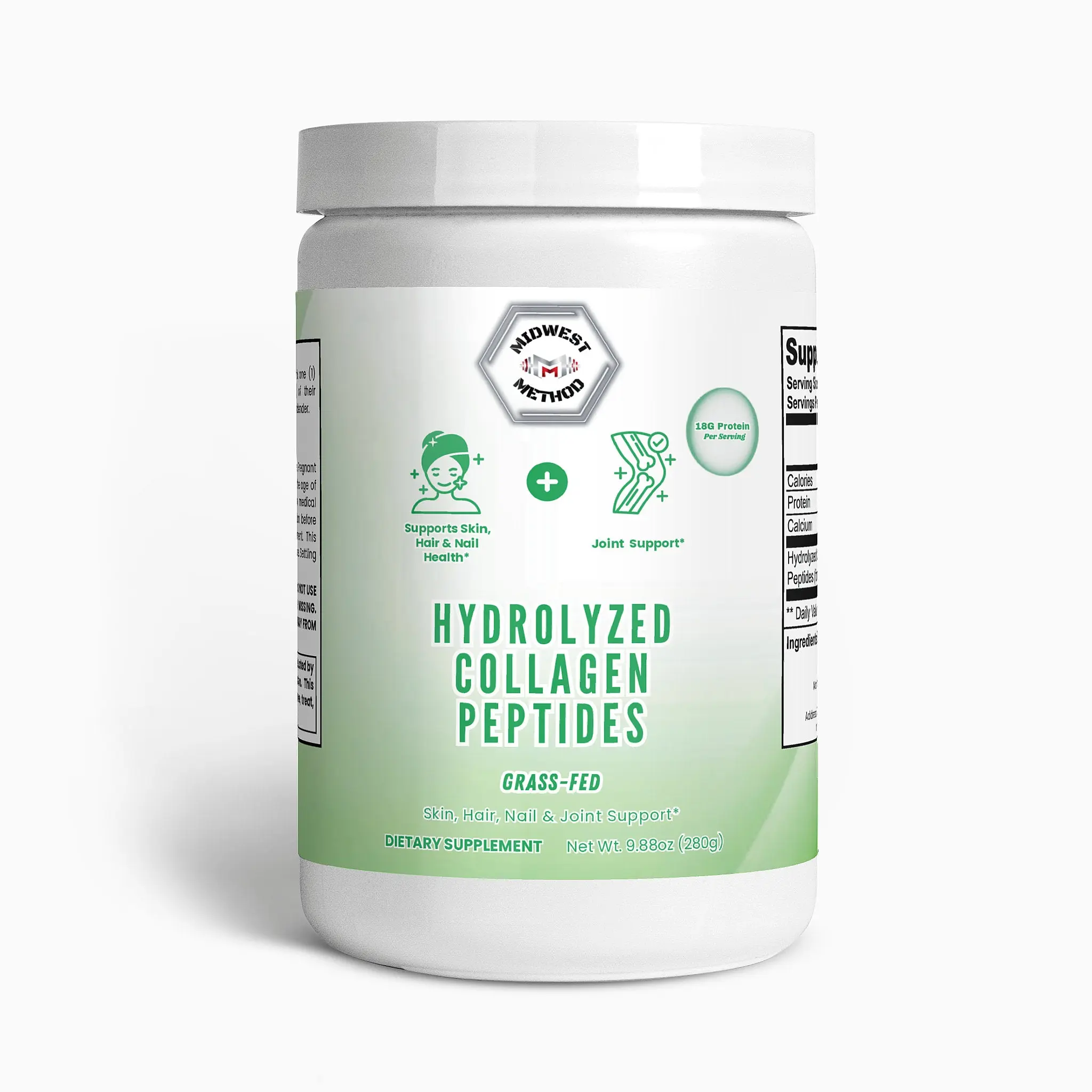 Midwest Method Grass-Fed Hydrolyzed Collagen Peptides | 14 Servings