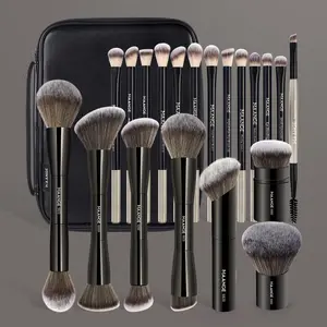 Maange 21-Piece Makeup Tool Set, 20 Professional Face Brush Kit with Brush Case, Foundation, Eyeshadow, Blush, Loose Powder, Complexion Brush, Face Makeup Brushes, Cosmetic Brush Set