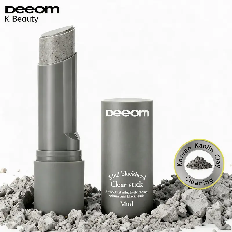 Deeom Korean Pore & Blackhead Stick for Oily & Combination Skin Deep Cleansing Gentle Exfoliation Soothing Hydration with Kaolin Clay Charcoal & Walnut Shell Powder Complex Specialized Blackhead Care - Moisturizer