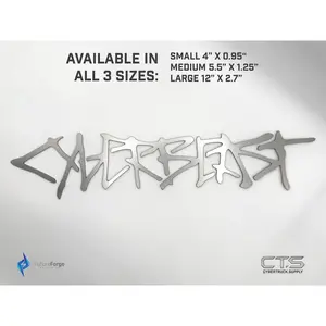 All Metal - Stainless Steel CyberBEAST graffiti NO-Drip Badge