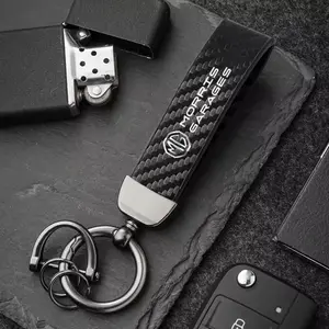 Carbon Fiber Leather Keychain Car Keychain Horseshoe Buckle Jewelry For Morris Garages Motors MG ZS GS MG5 6 mg3 Gundam 350 Parts TF HS