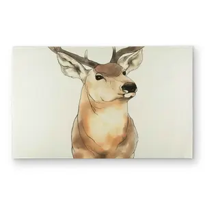 212 MAIN CODM2134AXRKY5 Polyester Loop Door Mat, 21x34 in. Brown Deer Animal Printed Rug, Indoor-Outdoor Decorative Area Rug for Bedroom Home Use
