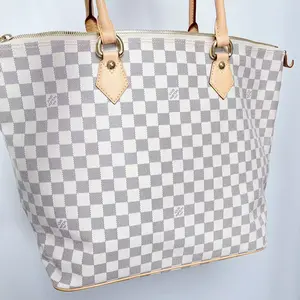 Pre-owned Louis Vuitton canvas Tote Bags Damier Azur Saleya