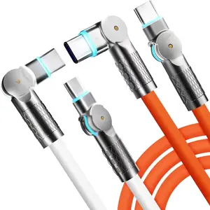 USB C to USB C Charger  240W [2-Pack 6.6FT], Type C   , for MacBook Pro, iPad Pro Air,  16/16 Plus/16 Pro Max, Galaxy S23+/S23 Ultra, Orange+White