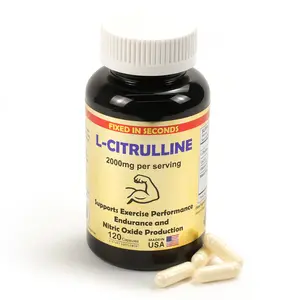 Fixed in Seconds L Citrulline 2000mg Supplement (120 Capsules) - Fitness Health Supplement Supports Muscle Health Supports Energy and endurance Pre-Workout Supplement