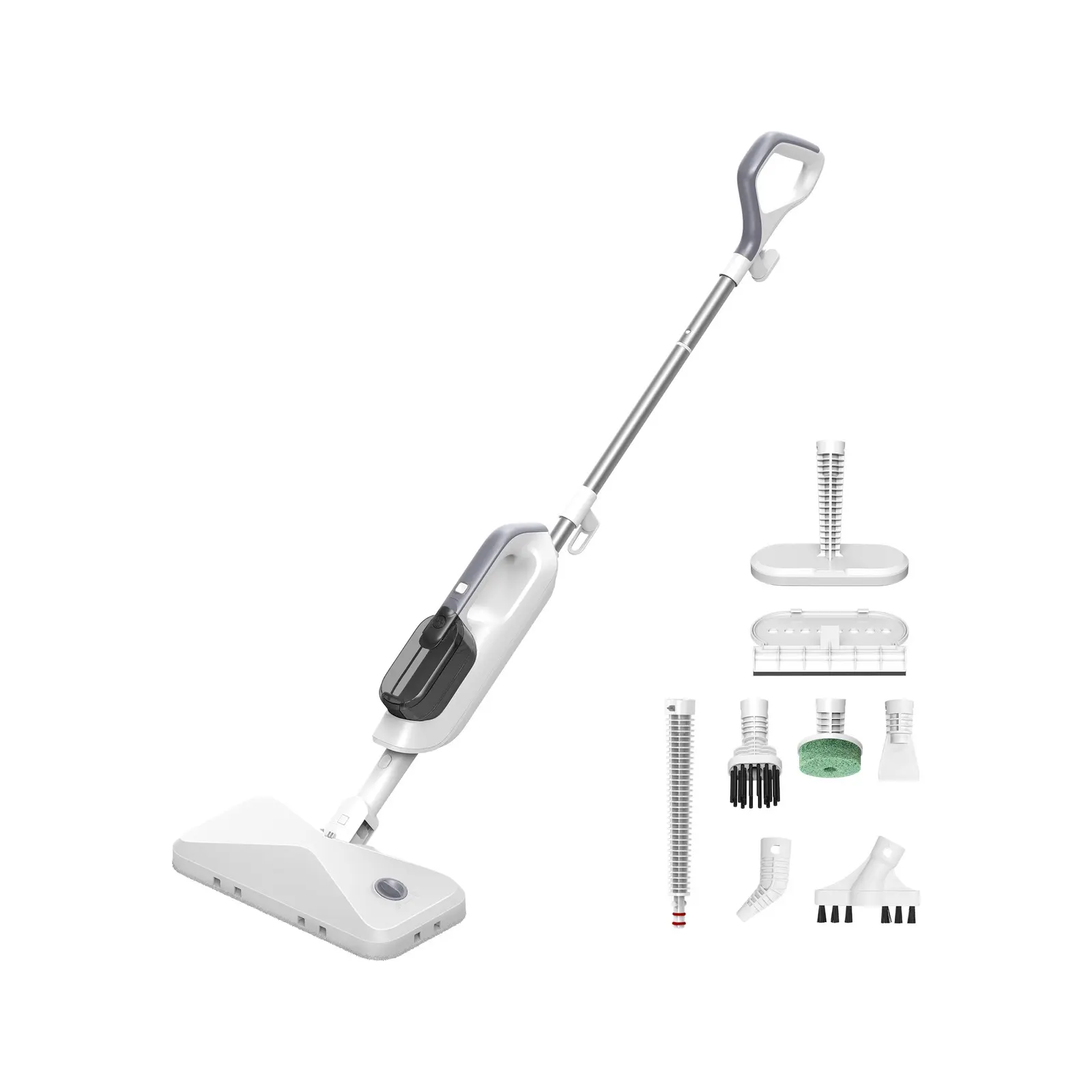 BOJUK D7 Corded Steam Mop with Removable Handheld Steamer - US Plug, 1500W Power, 260°F High-Temperature Clean, 3 Levels, 470ml Removable Tank, 30-Second Heat-Up, 16.4ft Cord for Sealed Hardwood Floors, Tile