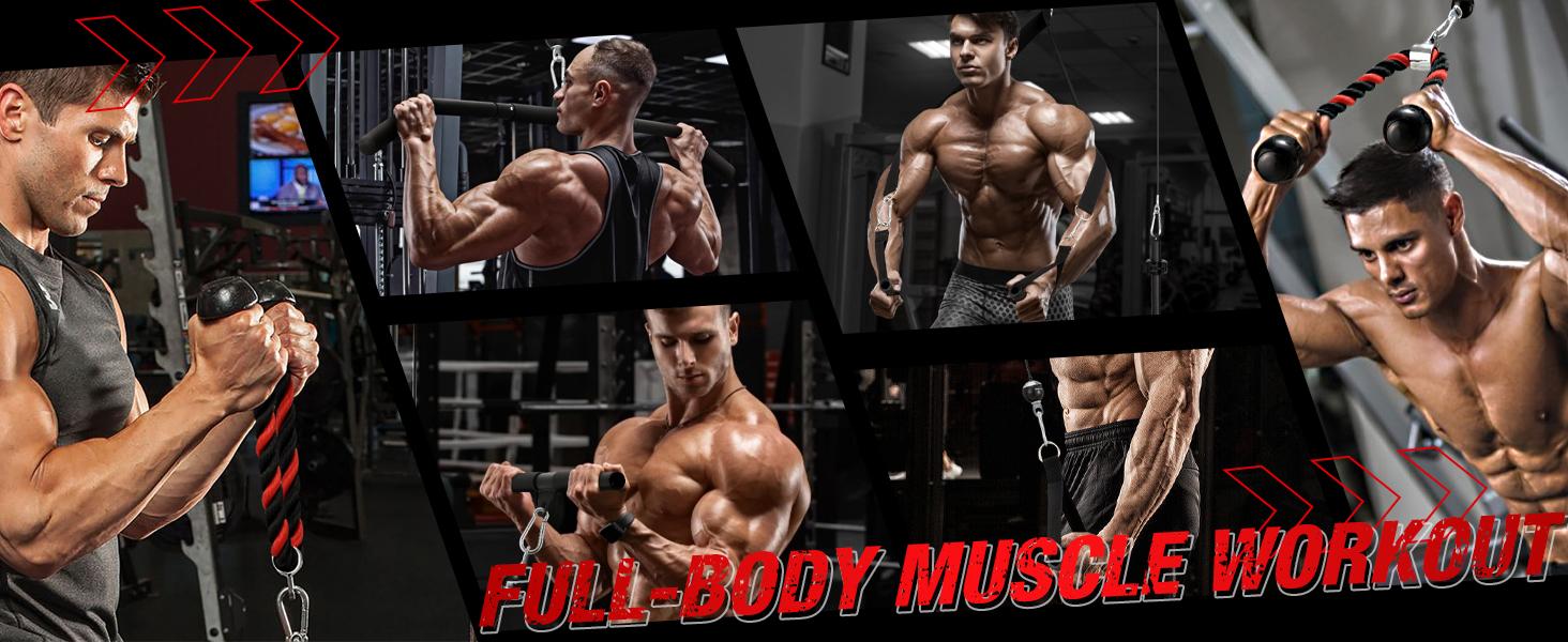 GMWD Wall-Mounted Folding Squat Rack with Lat Pulldown & Cable Crossover System for Home Gym - Space-Saving Design, Enhanced Stability, Premium Cable System