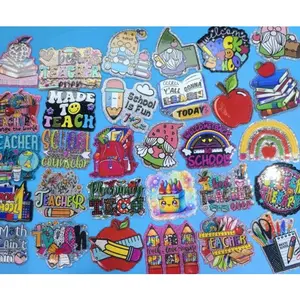 30pcs Random Study Theme Acrylic Flatbacks for DIY Craft Suitable for Students and Teachers Gifts Badges Studying Learning