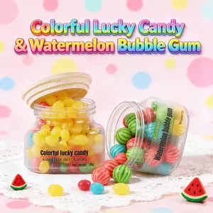 Watermelon Bubble Gum, 4.23oz/box, Juicy Watermelon Flavor, Chewy Bubble Gum for Kids & Adults, Party Favors, Office Snack Jars, Gluten-Free, Perfect for Easter Basket Fillers, Fresh Fruity Taste(Expert Exclusive)
