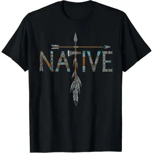 Native Indian American Day Pride Indigenous Native American T-Shirt Casual Graphic Natural Menswear