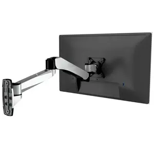 Full Motion Single Monitor Wall Mount with Gas Spring Arm