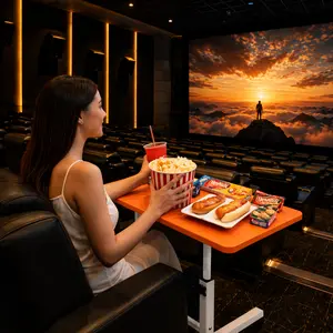 Turn Any Seat Into a VIP Movie Setup  Portable Snack Table for Ultimate Cinema Comfort