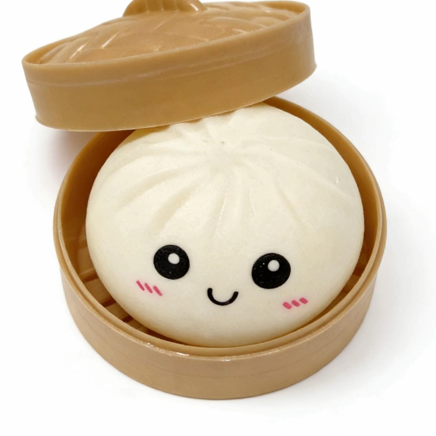 Jelly Texture Steamed Bun Squishy Toy Super Soft Squeeze Toy for Relax and Entertainment