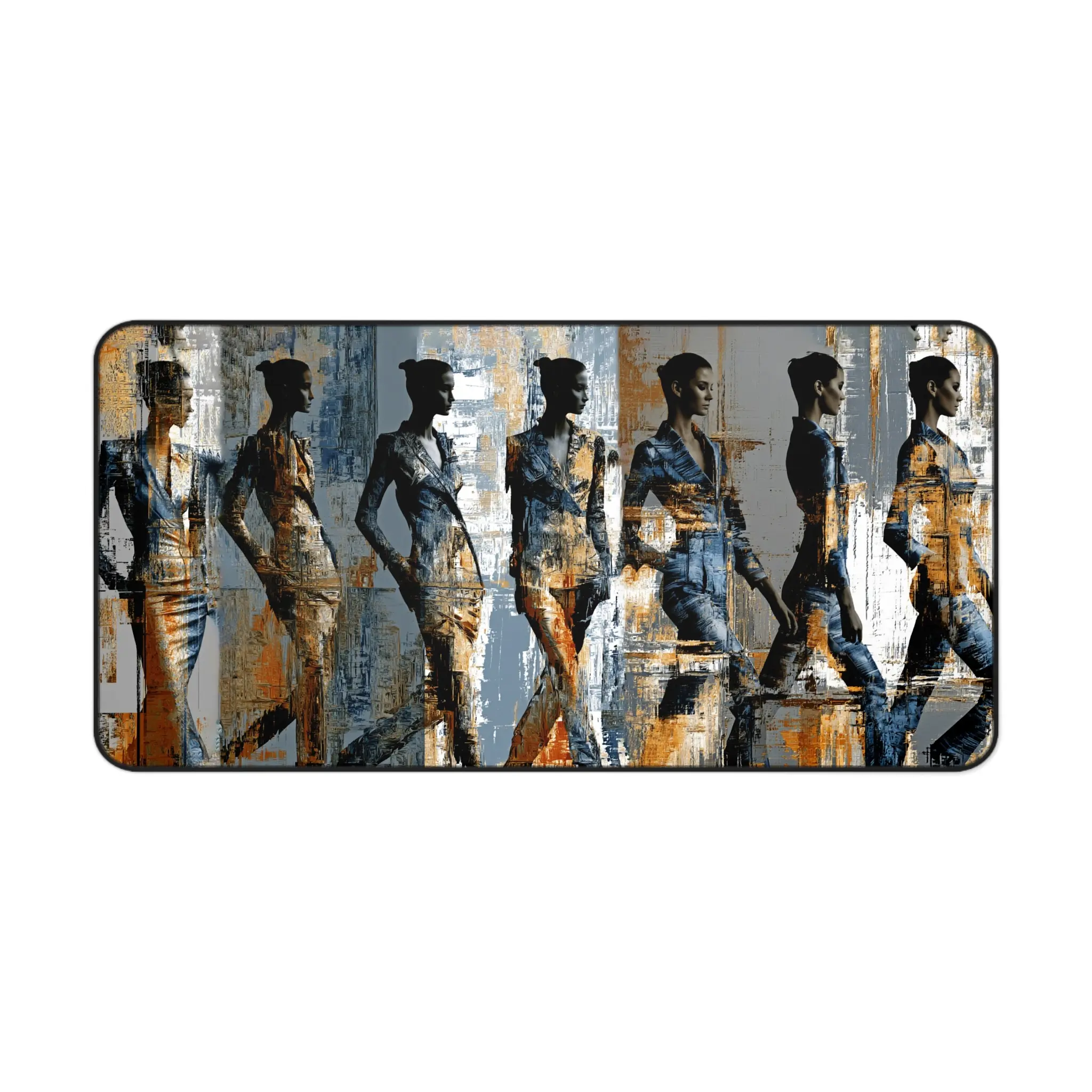 Abstract Runway Desk Mat - Durable Modern Fashion Illustration Mouse Pad, Available in 3 Sizes, High-Resolution Print, Ideal for Gallery Planning, Late-Night Projects, Available In Three Sizes, Non-Customised