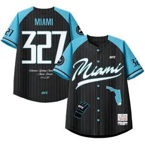 UFC 327 Fashion Baseball Jersey - Black