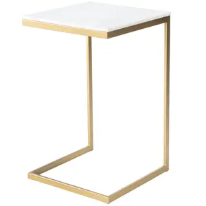 Lawler Marble C- Side Table in Gold  9349025