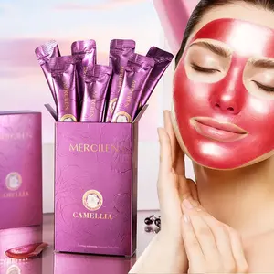 Camellia Soothing Face Mask, 10pcs/box Moisturizing Facial Mask for Firming Skin, Hydrating Facial Skin Care Product for Women