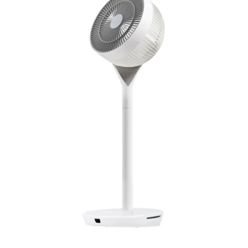 IRIS USA WOOZOO Pedestal Standing Fan, 360 Oscillating Fan, Vortex Fan, DC Motor Quiet and Eco Friendly, Remote Equipped 5-in-1 Fan with Timer/ 12 Speed Settings, Touch Panel, Height Adjustable, White