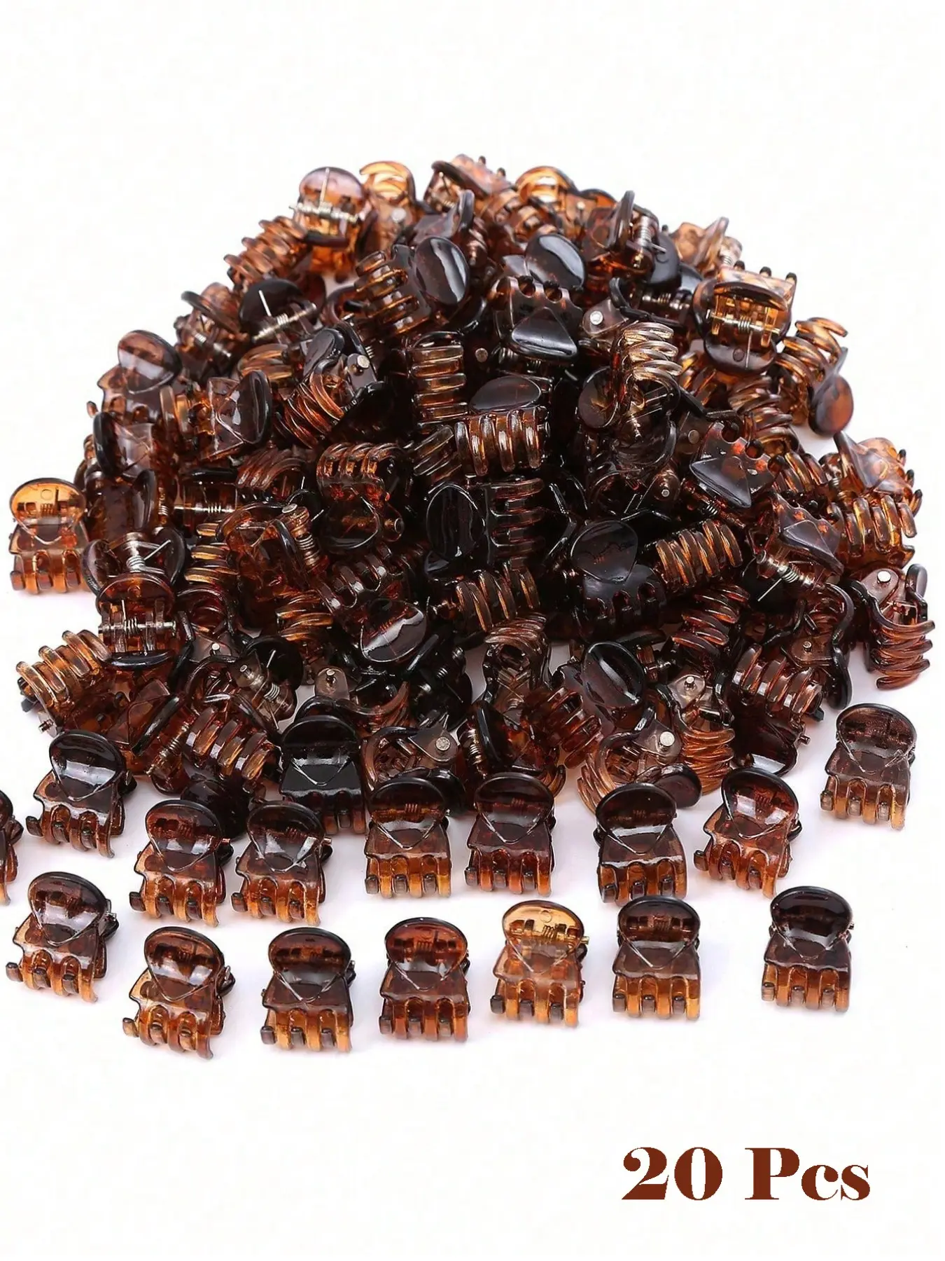20 Piece Mini Leopard Print Hair Clips Set, Fashion Hair Accessories, Hair Claws, Glossy Small Size, Perfect for Women Daily Commute, Versatile Braiding Accessories, Hair Accessories for Braids, Claw Clip Pack