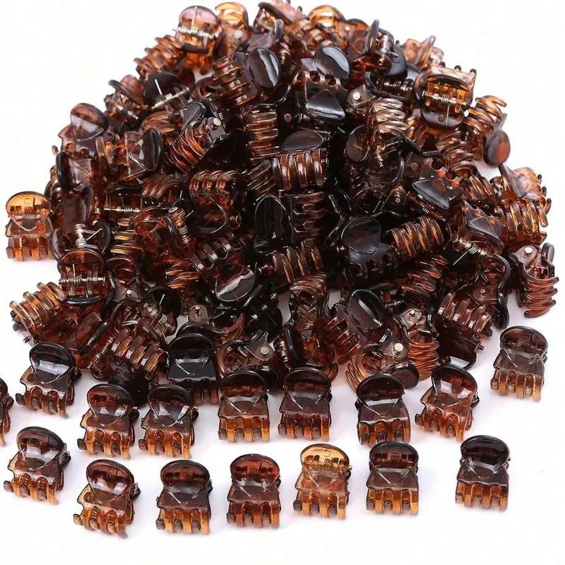 20 Piece Mini Leopard Print Hair Clips Set, Fashion Hair Accessories, Glossy Small Size, Perfect for Women Daily Commute, Versatile Braiding Accessories, Hairclips